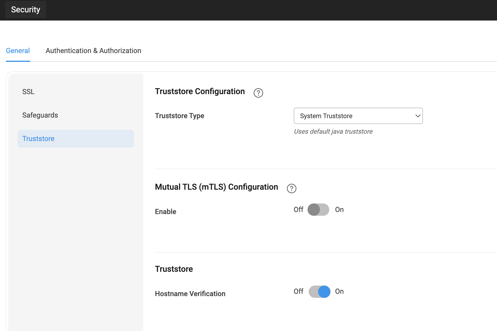 Trust Store &amp; Mutual TLS (mTLS) Configuration